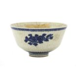 A Chinese blue and white soft-paste bowl,