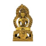 A Chinese gilt-bronze bodhisattva,