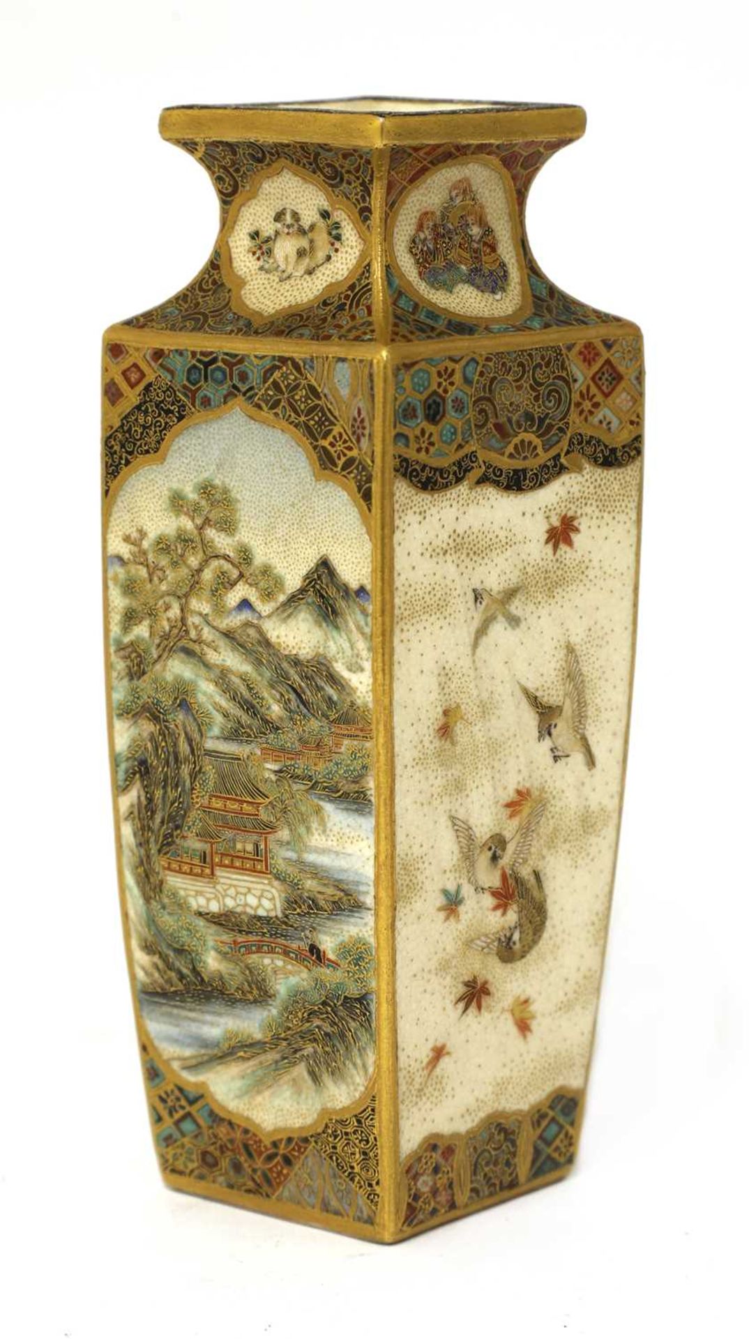 A Japanese Satsuma ware vase,