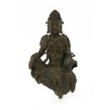 A Chinese bronze guanyin,