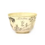 A Chinese ivory bowl,