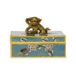A Chinese cloisonné box and cover,