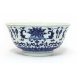 A Chinese blue and white bowl,