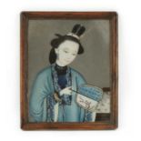 A Chinese reverse glass painting,