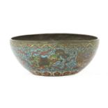 A Chinese cloisonné bowl,