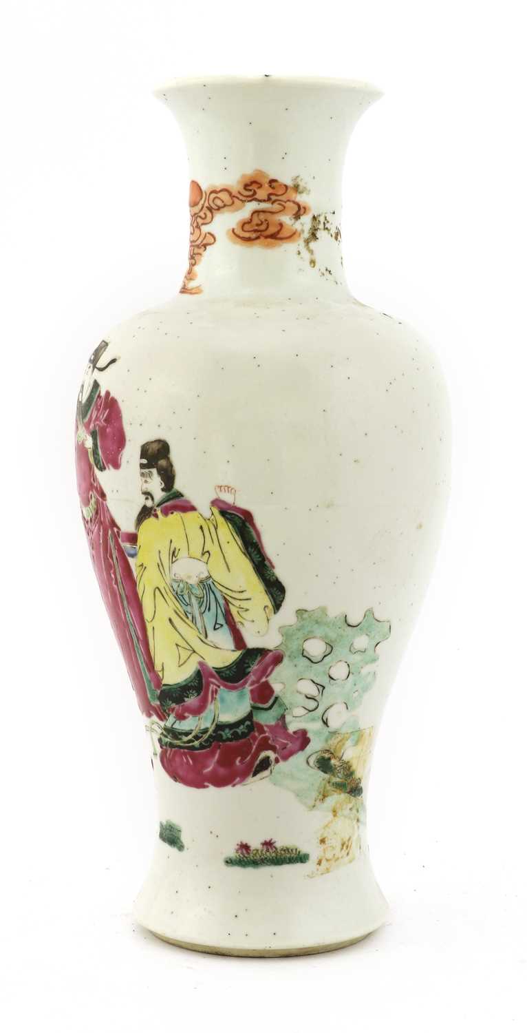 A Chinese famille rose vase, - Image 3 of 5