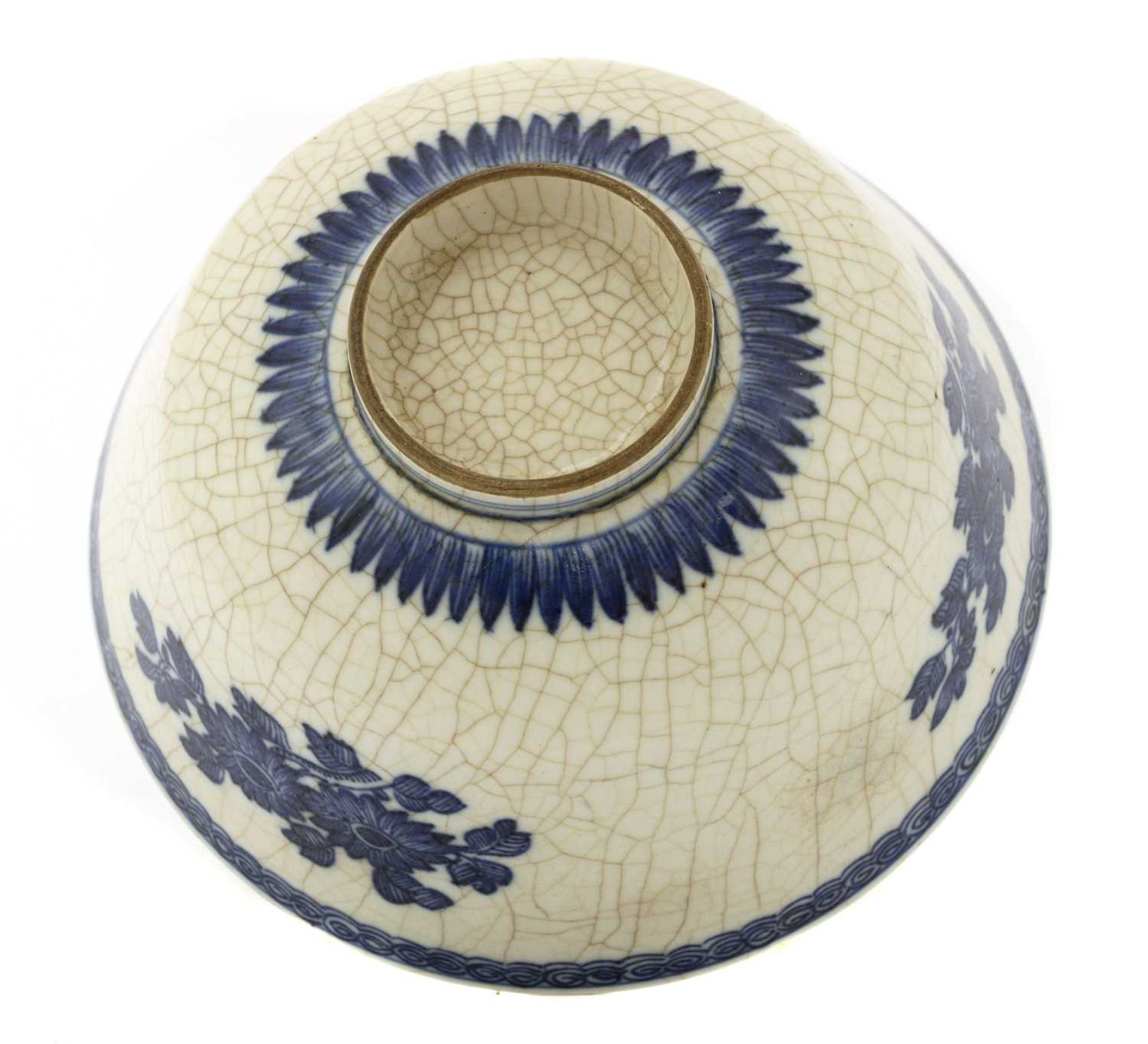 A Chinese blue and white soft-paste bowl, - Image 3 of 3