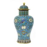 A Chinese cloisonné vase and cover,