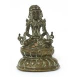 A Chinese bronze bodhisattva,