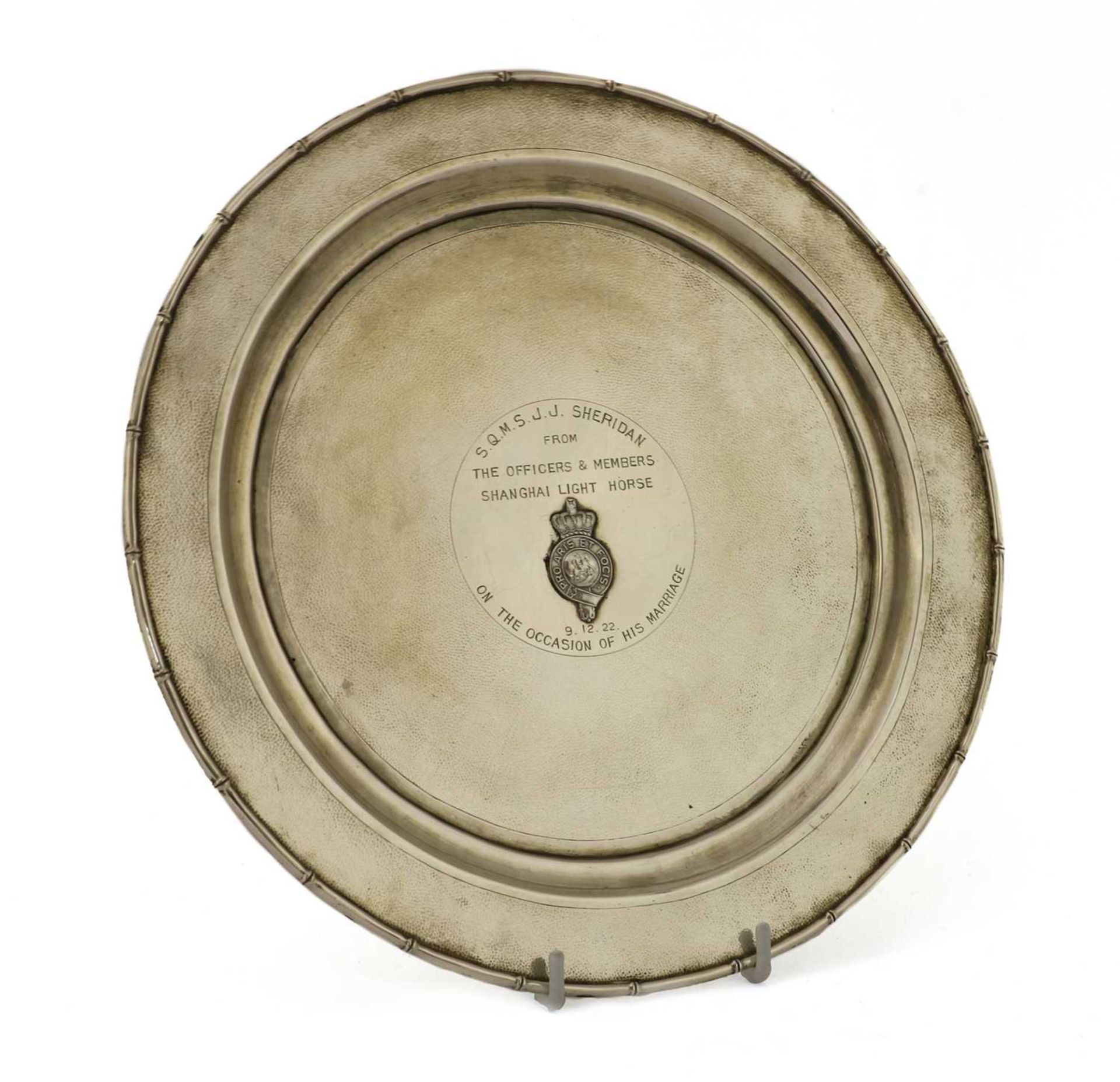 A Chinese export silver salver,