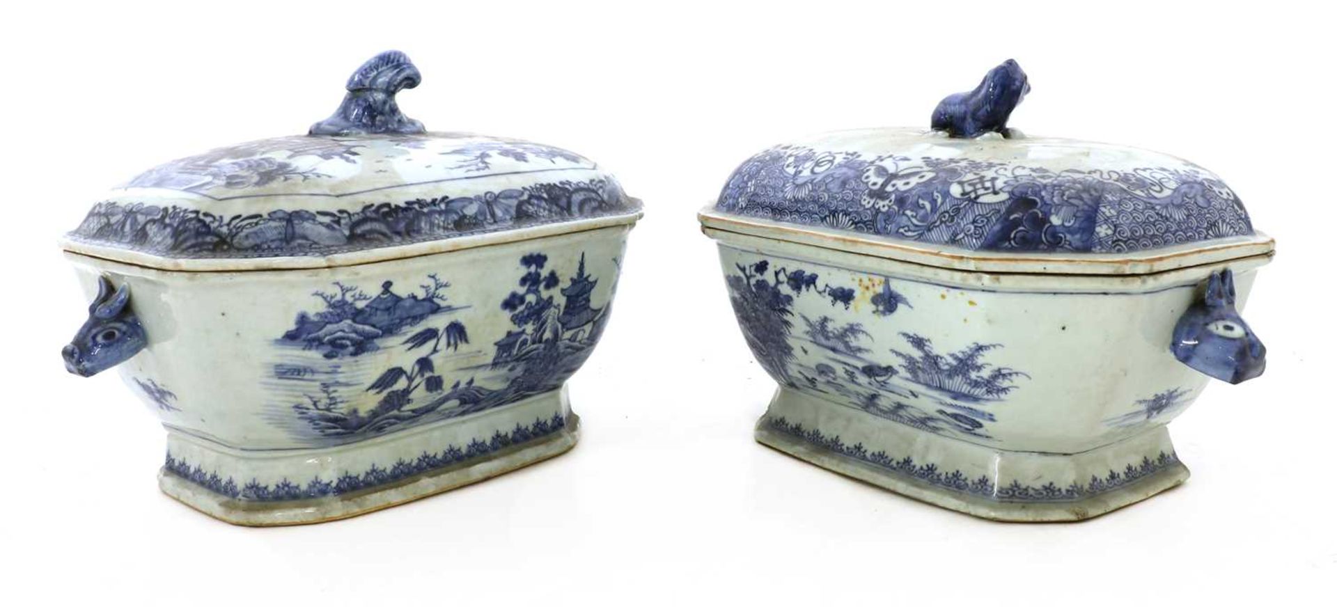 Two Chinese blue and white tureens and covers, - Bild 5 aus 5