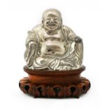A Chinese export silver model of Budai,