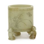 A Chinese jade censer,