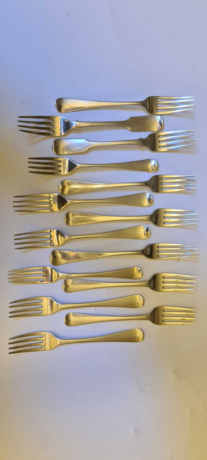 A collection of silver flatware, - Image 7 of 11