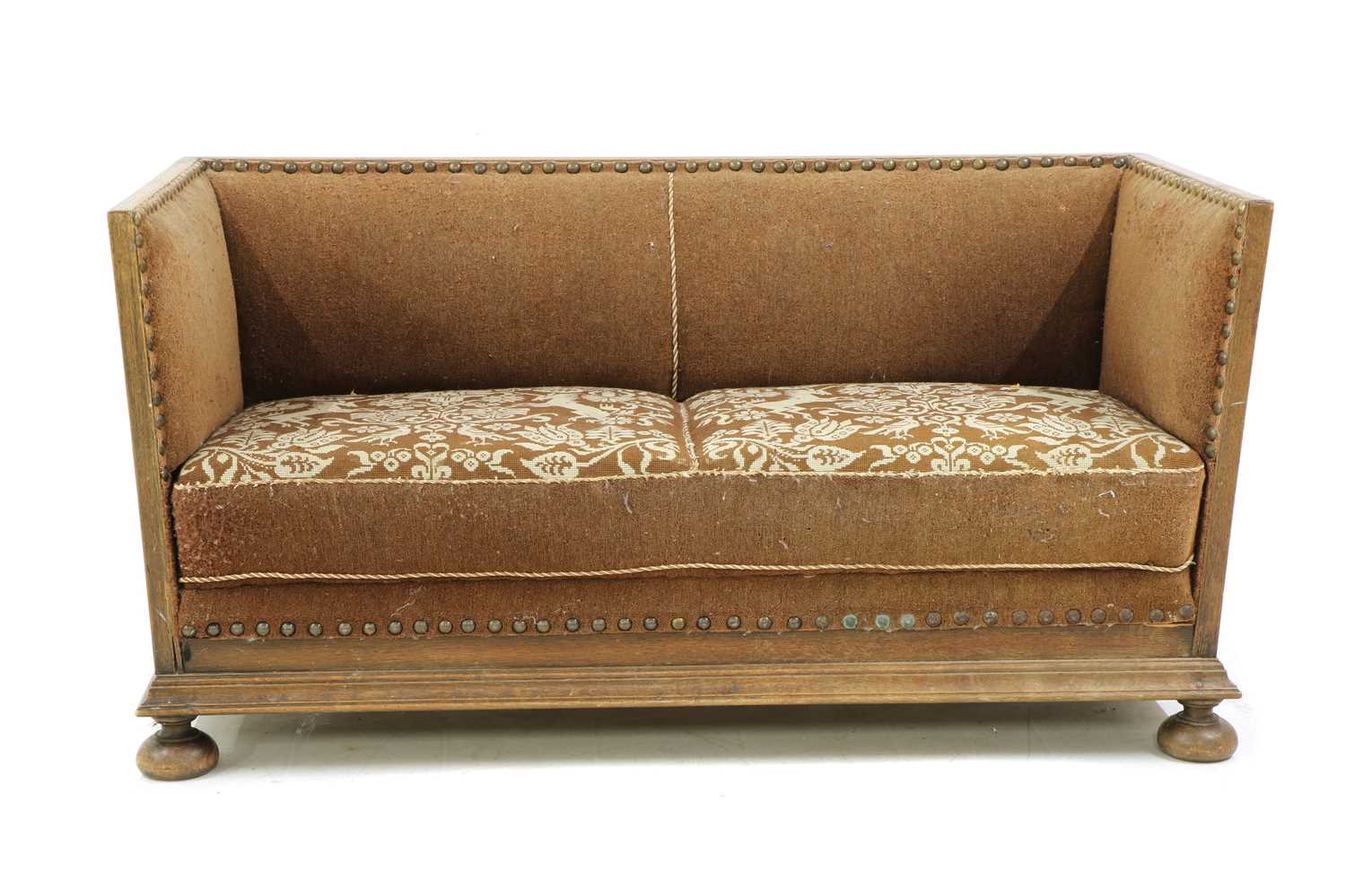 A Continental oak trunk sofa, - Image 2 of 3