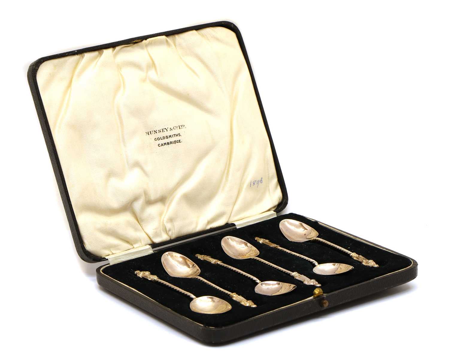 A set of six silver coffee spoons, - Image 2 of 5