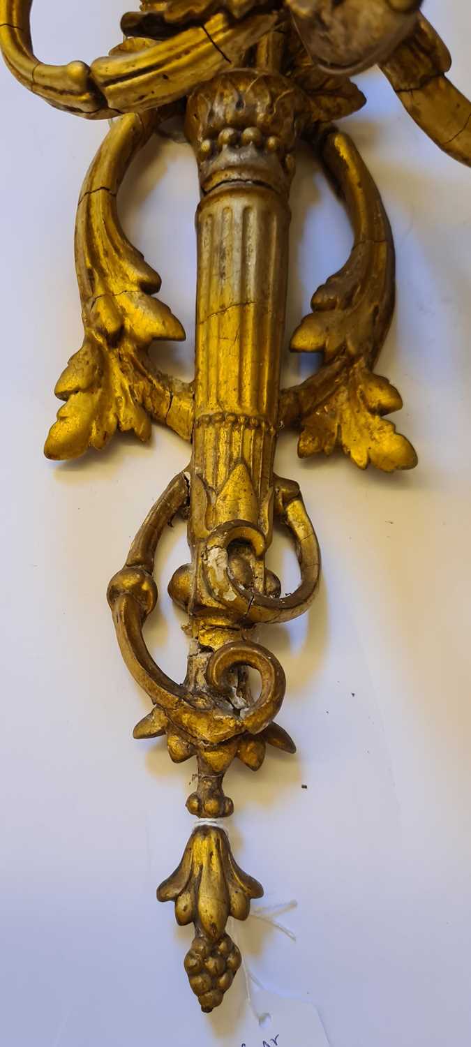A pair of gilt gesso girandoles, - Image 6 of 18