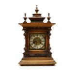 A German HAC walnut mantel clock