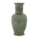 A Chinese celadon vase,