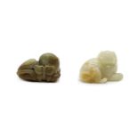 Two Chinese jade carvings,
