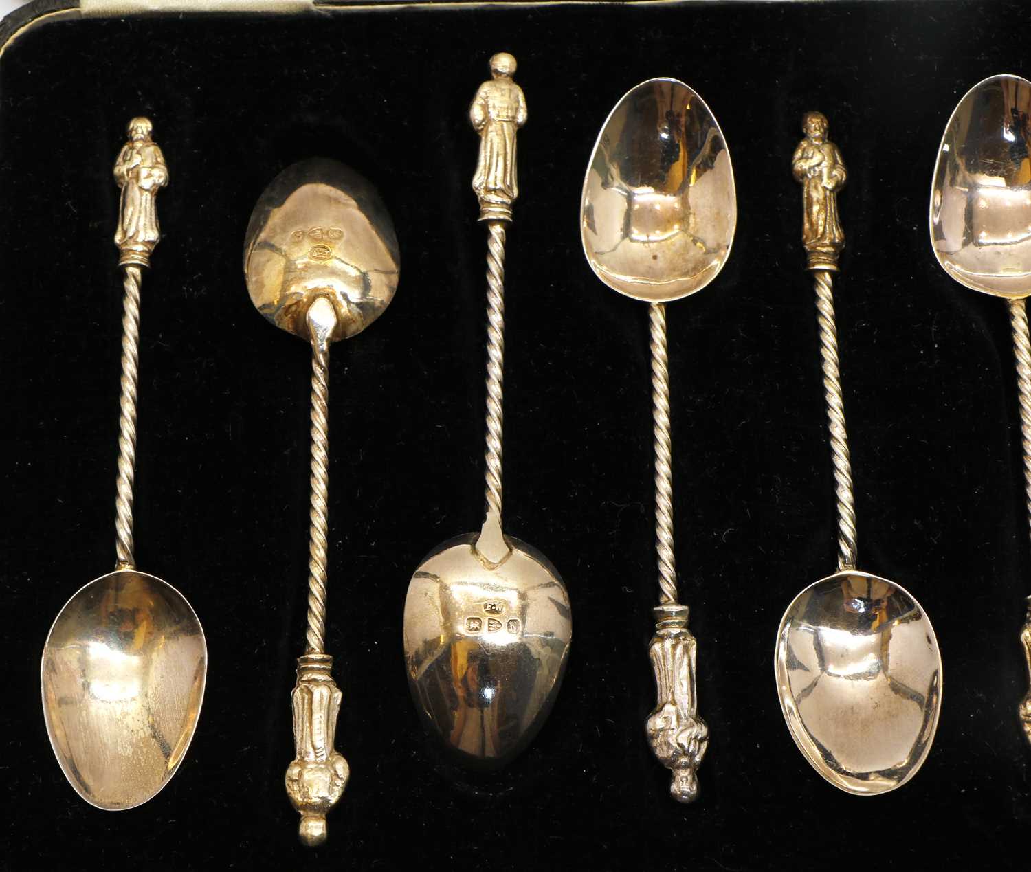 A set of six silver coffee spoons, - Image 4 of 5