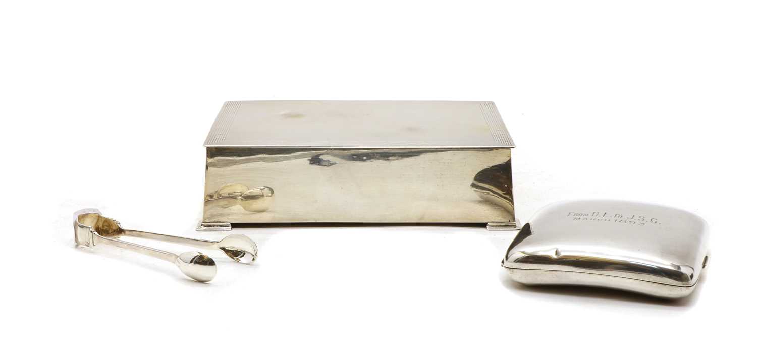 A Mappin & Webb silver cigarette box, - Image 2 of 9
