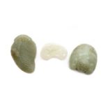 Three Chinese jade pendants,