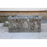 A Haddonstone style rectangular trough,