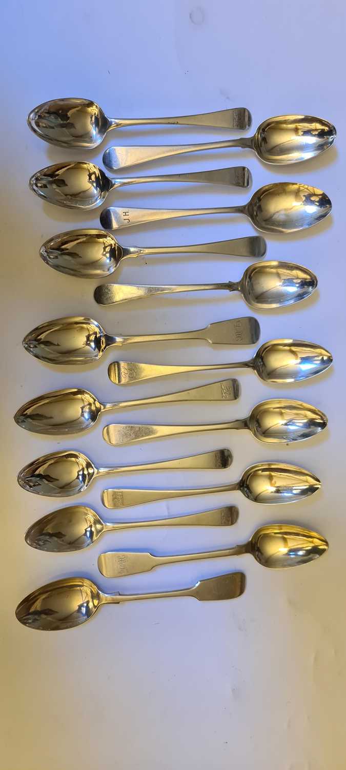 A collection of silver flatware, - Image 10 of 11