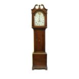 A 19th century oak longcase clock,