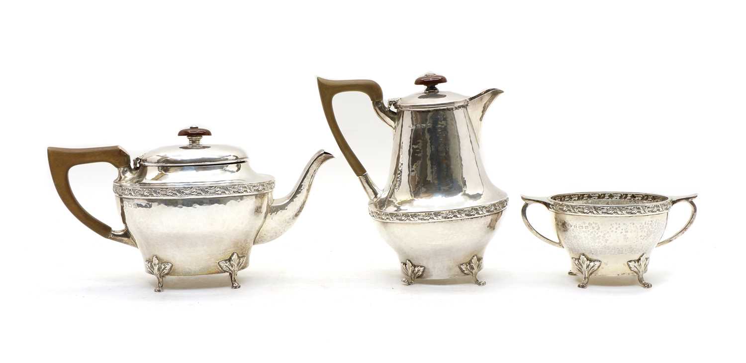 A three piece silver tea service - Image 2 of 3