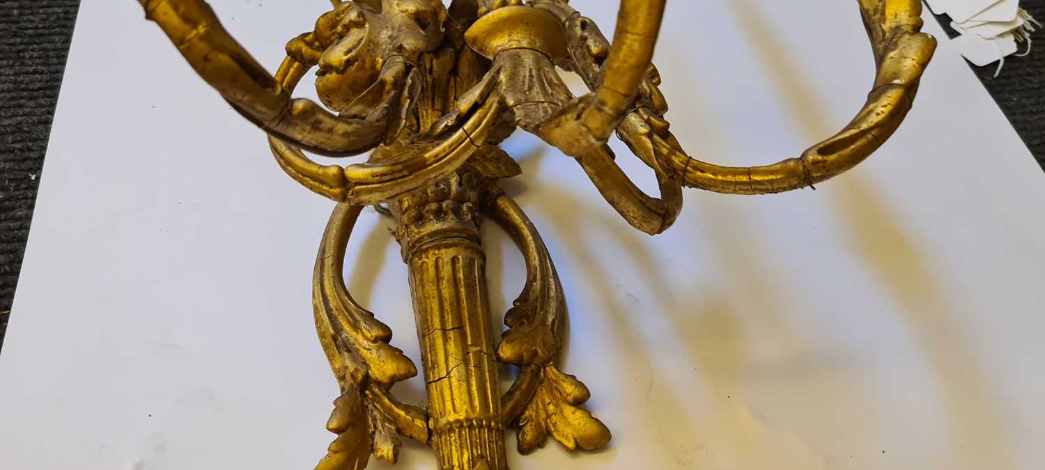 A pair of gilt gesso girandoles, - Image 11 of 18