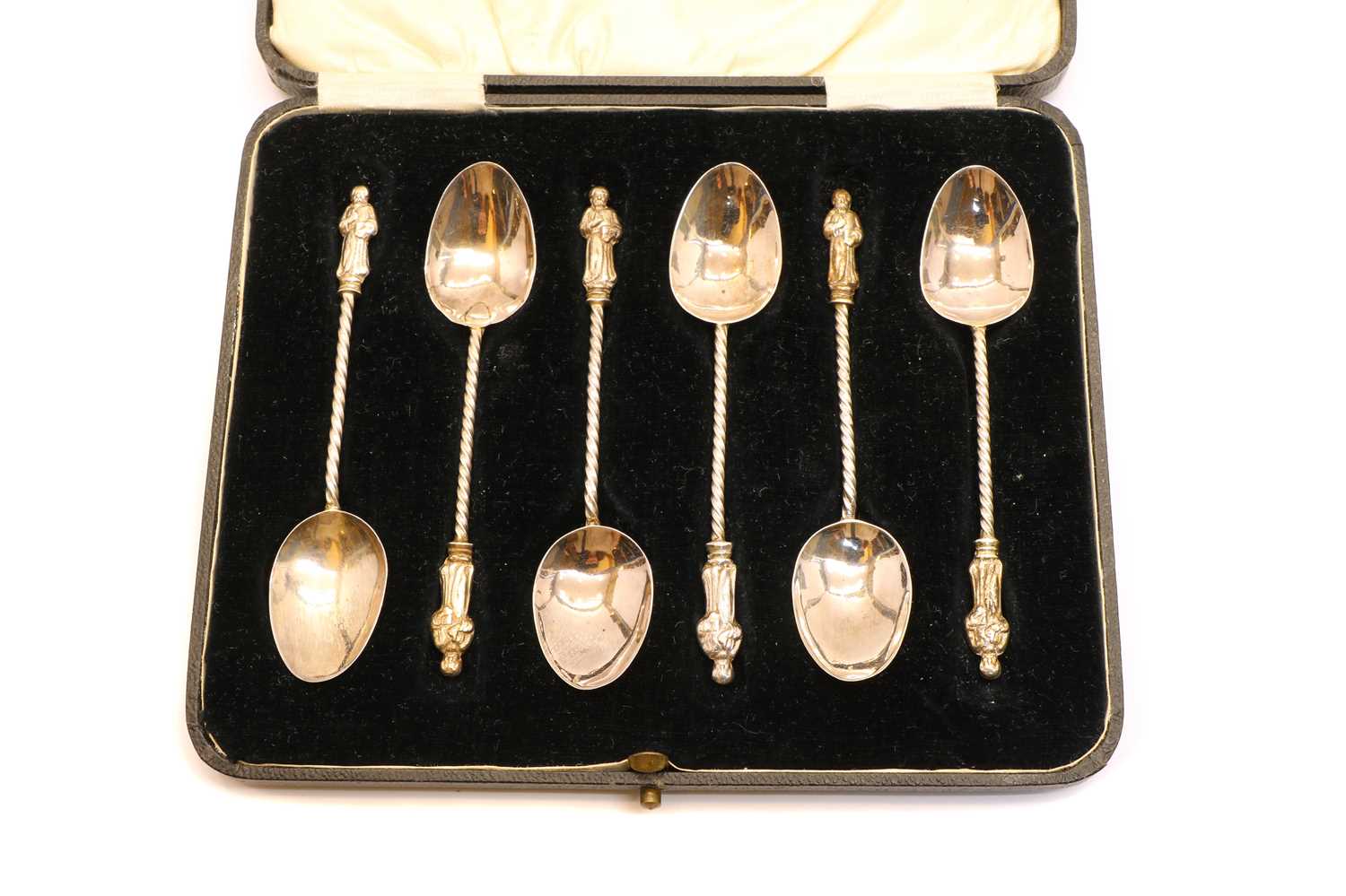 A set of six silver coffee spoons, - Image 3 of 5