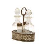 An American sterling silver cruet set,