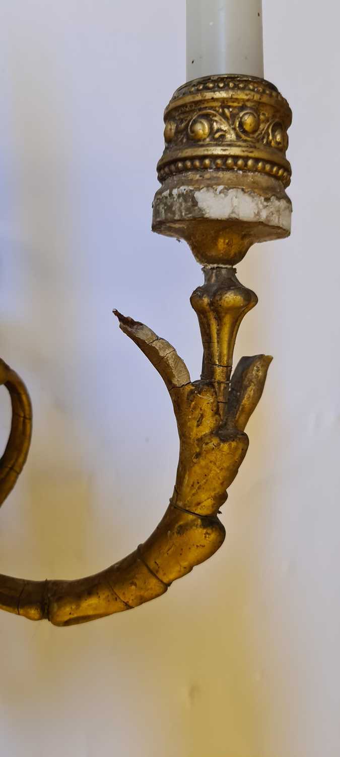 A pair of gilt gesso girandoles, - Image 12 of 18