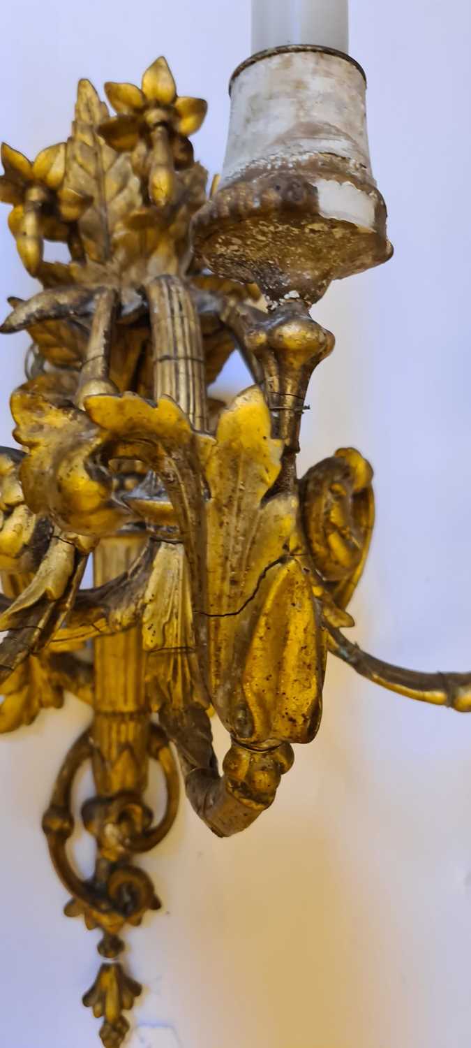 A pair of gilt gesso girandoles, - Image 17 of 18