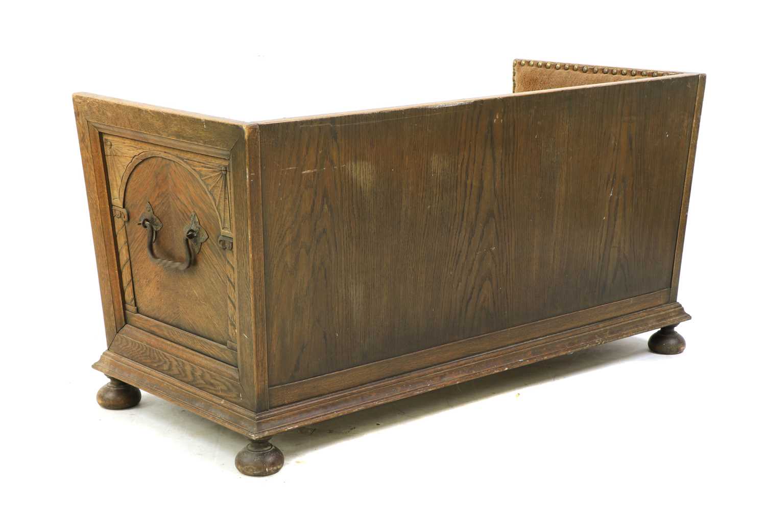 A Continental oak trunk sofa, - Image 3 of 3