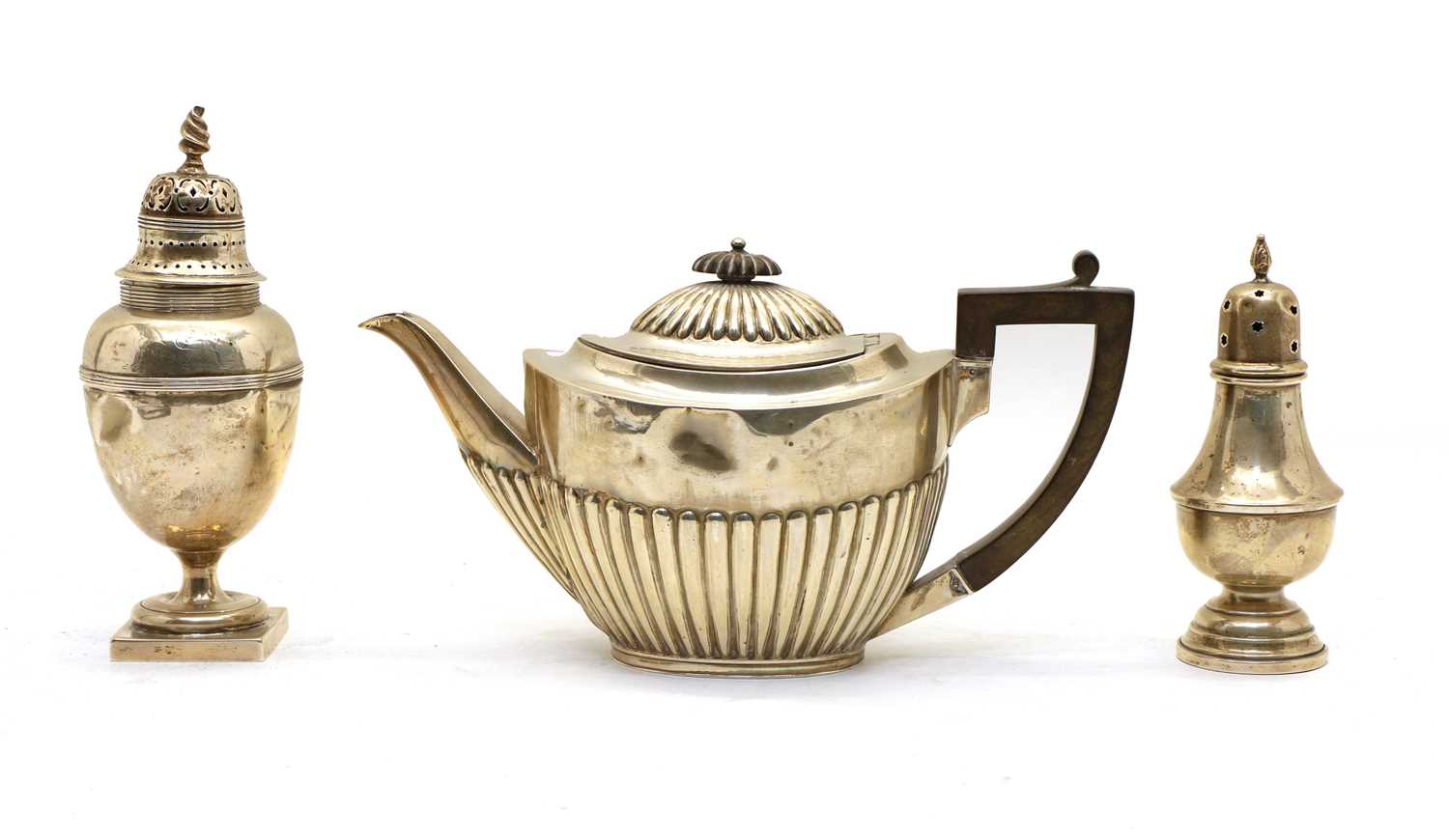 A Victorian silver teapot,