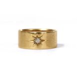 An 18ct gold star set diamond ring,
