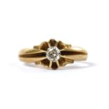 An 18ct gold single stone diamond ring,