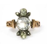 A zircon, chrysoberyl and marcasite ring,