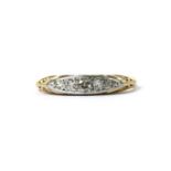 A gold diamond ring,