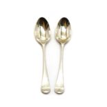 Two 18th century silver teaspoons