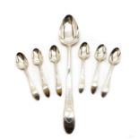 A George III Irish silver old English pointed basting spoon,