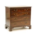 A George III mahogany bachelors chest,