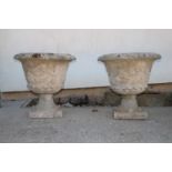 A pair of Haddonstone planters,