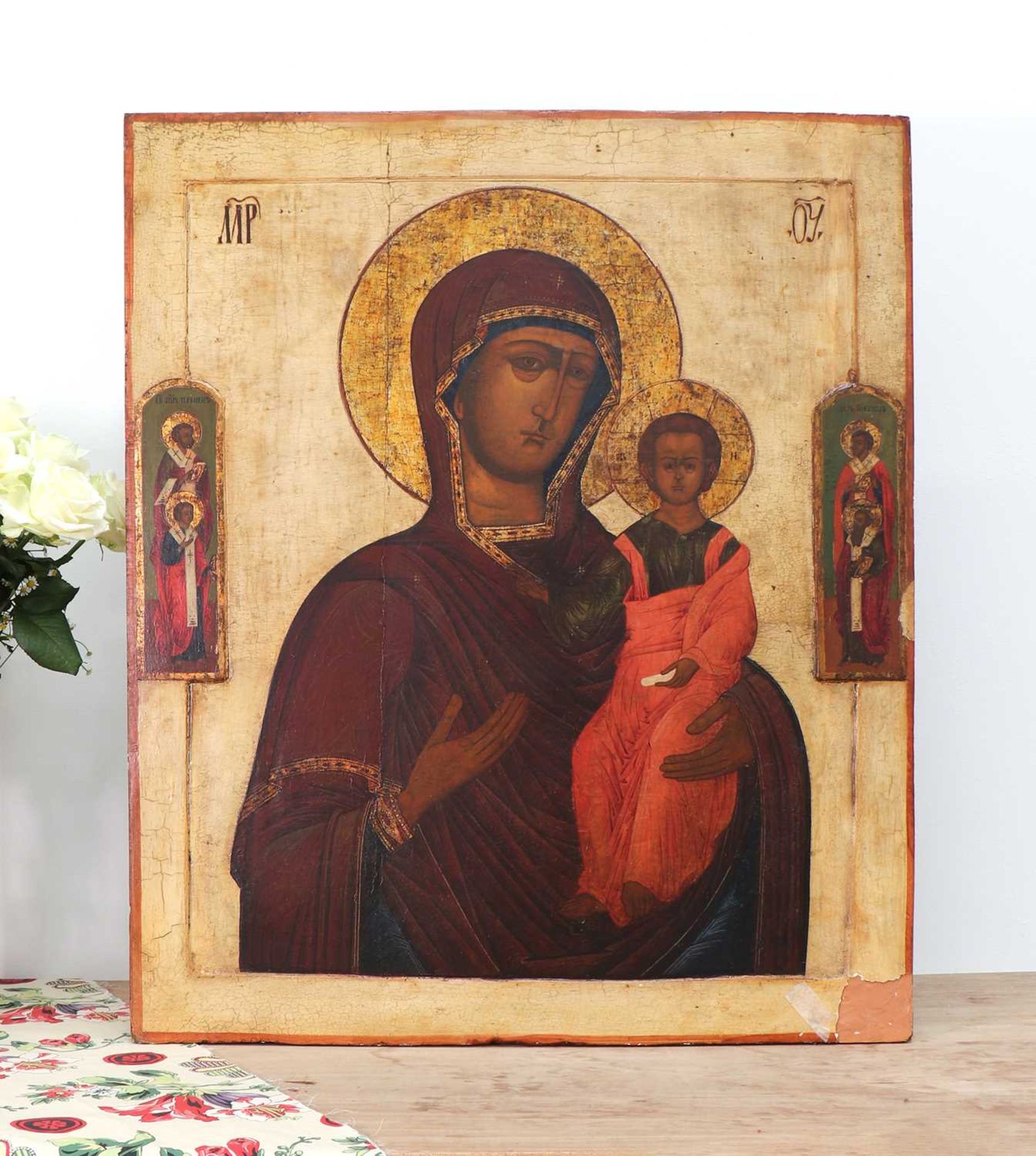 A monumental Icon of the Mother of God of Smolensk,