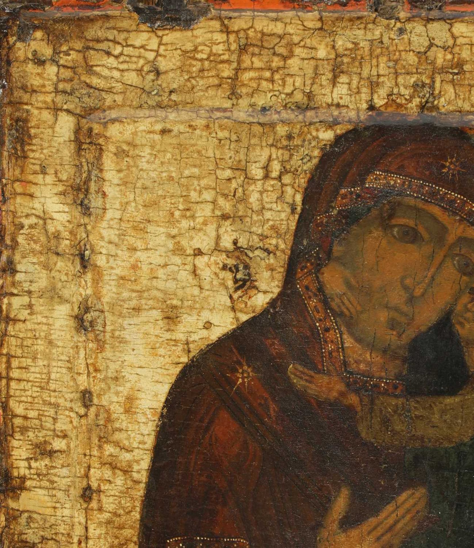 An icon of the Mother of God of Tenderness, - Image 4 of 21