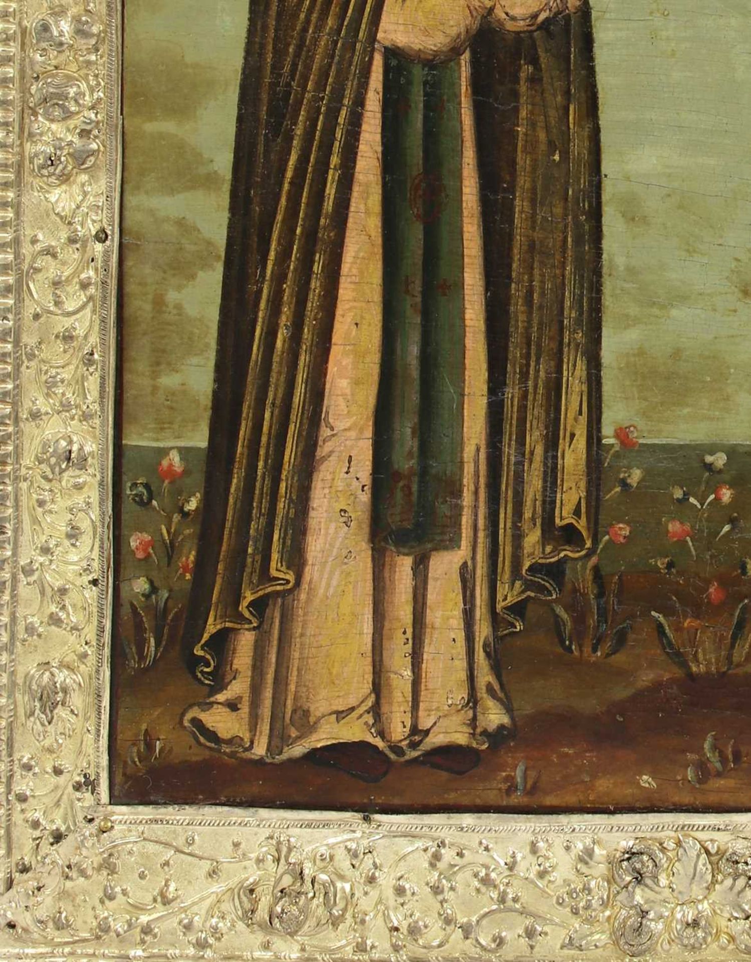 An icon of two female saints, - Bild 7 aus 24