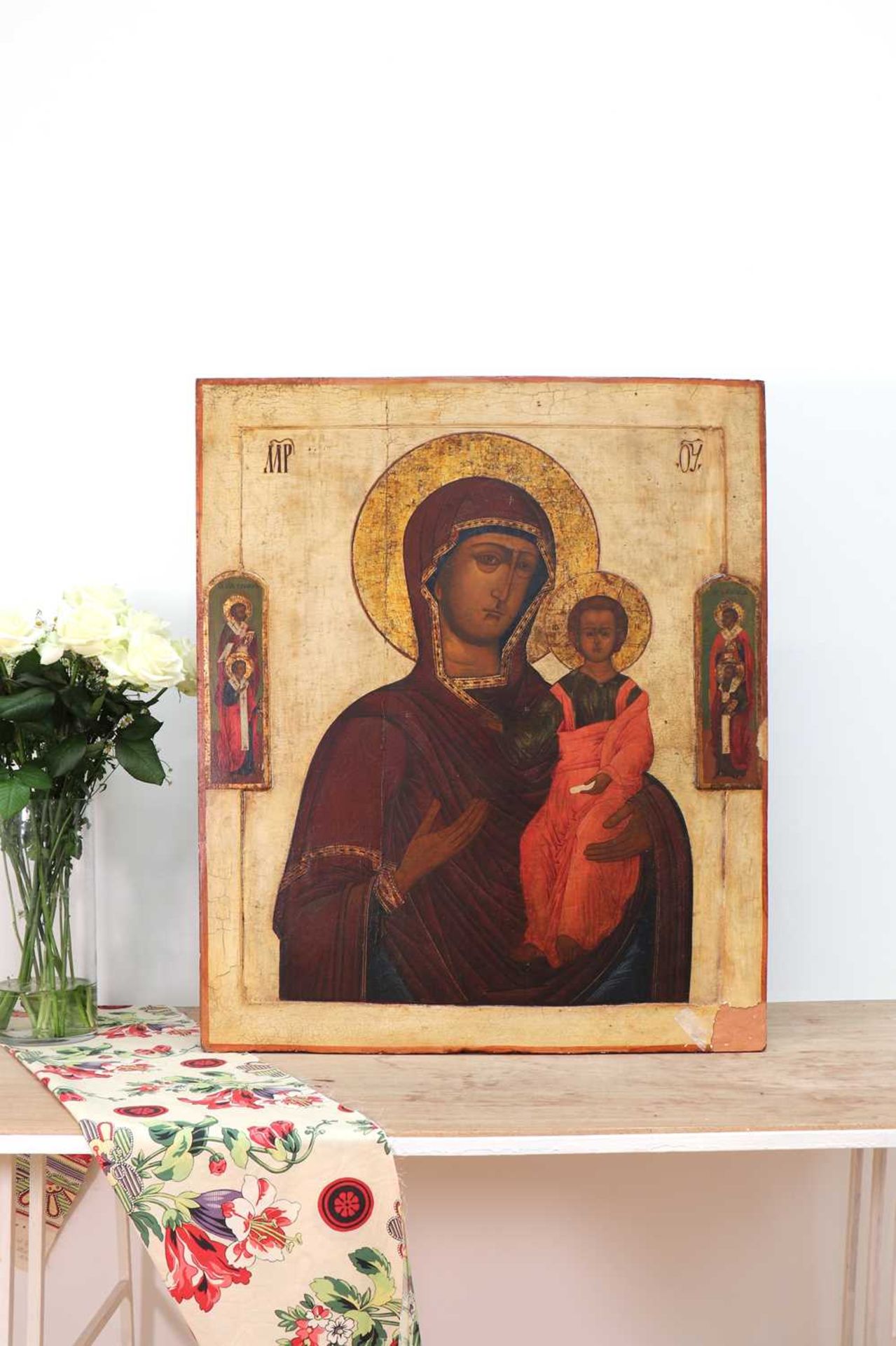 A monumental Icon of the Mother of God of Smolensk, - Image 2 of 32